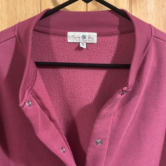 Turtle Bay New York Snap Up Sweatshirt Cardigan - Picture 3 of 4